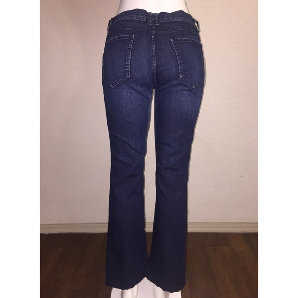 NEW YORK &COMPANY LOW-RISE BOOTCUT DARK WASH JEANS - Picture 2 of 4